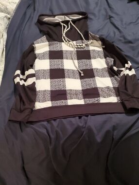 ExclusiveLMSM Black and White Checkered Hoodie